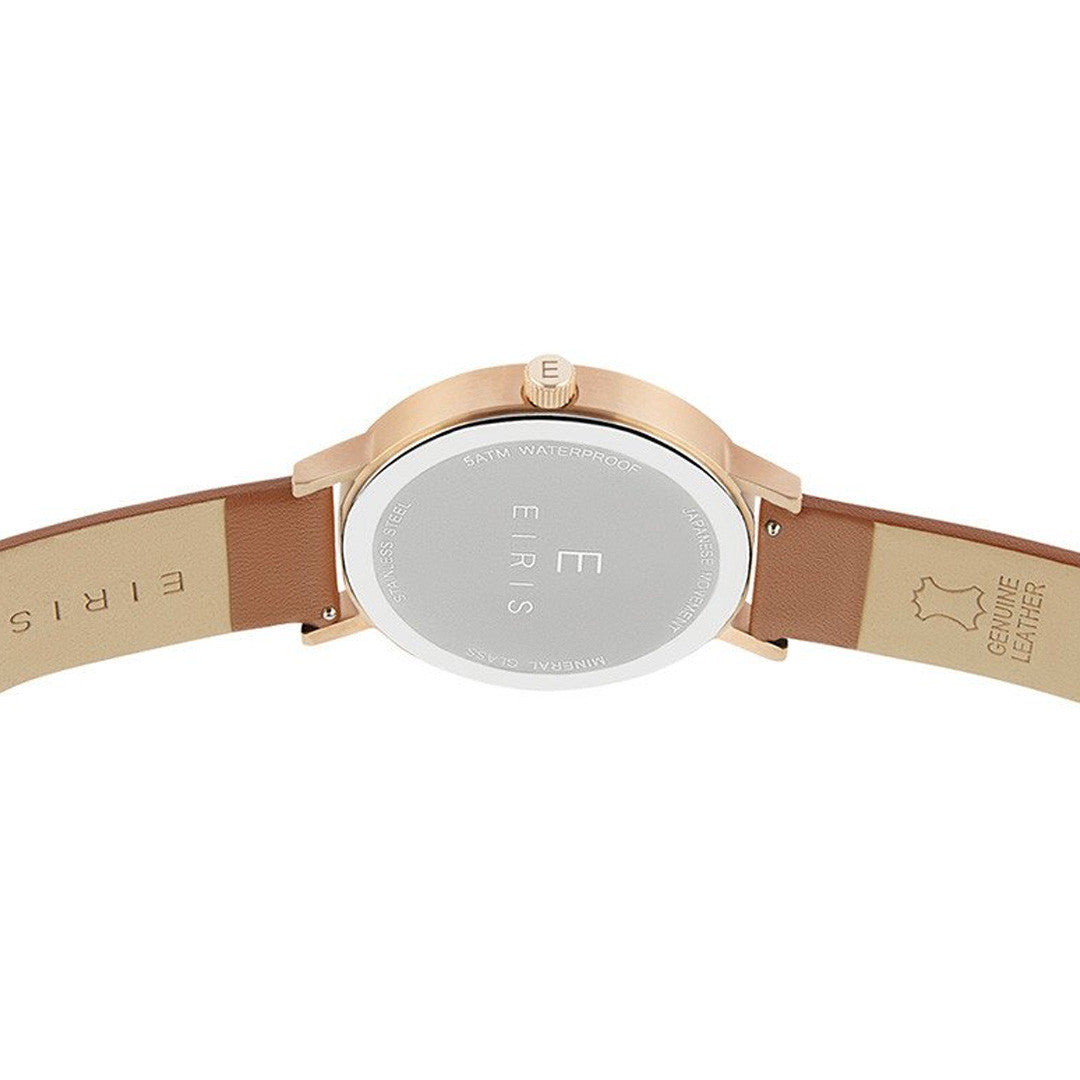 Brushed Rose Gold - White Marble Face