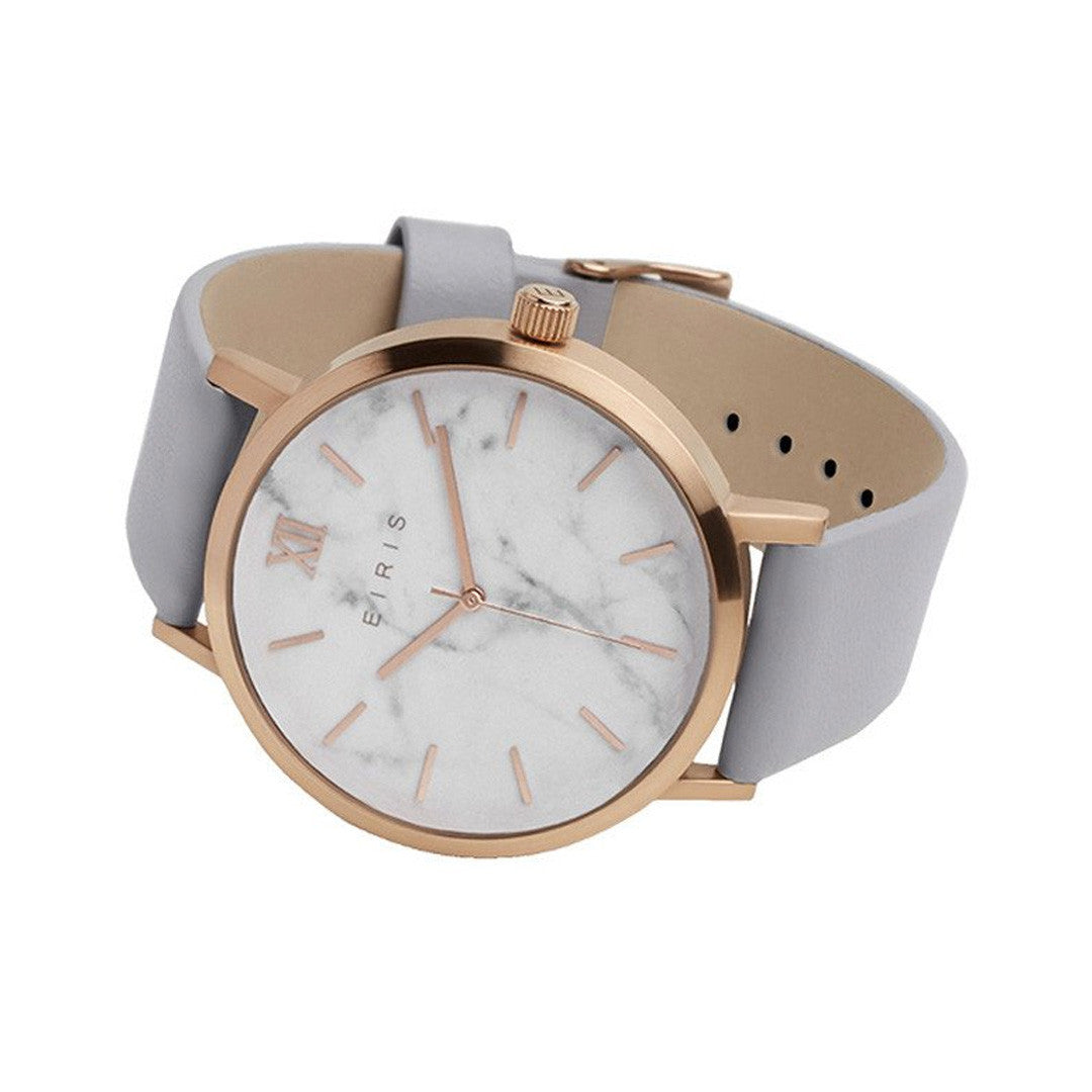 Brushed Rose Gold - White Marble Face