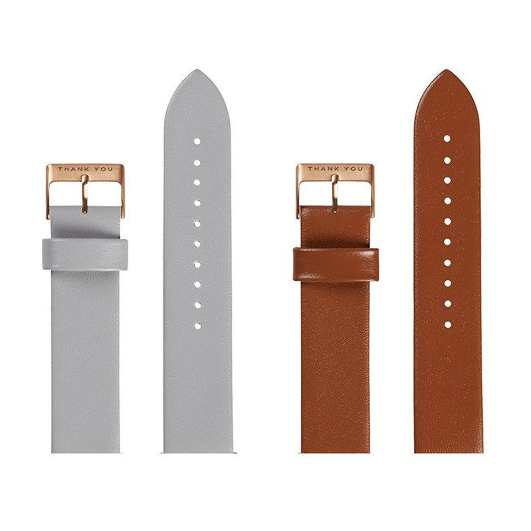 Brushed Rose Gold - White Marble Face