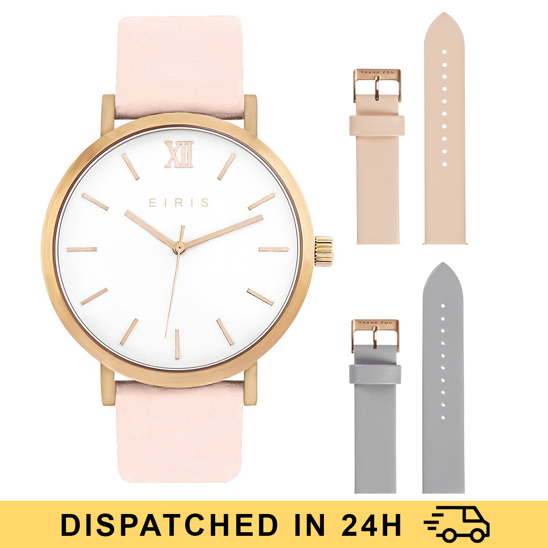 Brushed Rose Gold - White Face